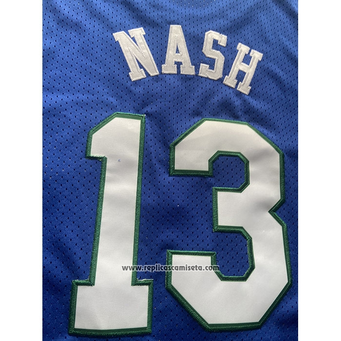 Camiseta Nino Dallas Mavericks Steve Nash #13 Mitchell & Ness 1998-99 Azul